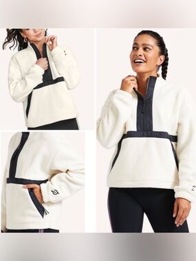 Peloton Apparel Cozy Sherpa Fleece Half Zip Pullover-size XL *like NEW*